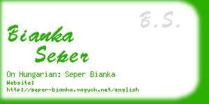 bianka seper business card